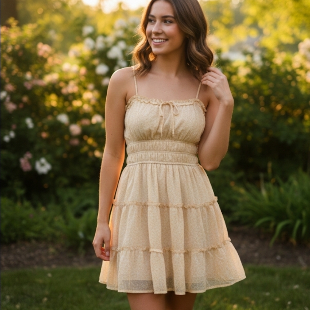 Trixxi Light Tan Mini Dress